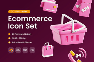 E-commerce 3D Icon Pack