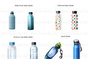 Water Bottle Clipart, Vintage Bottle, an Object Illustration by BrushstrokeArtGB (Thumbnail 4 of 9)