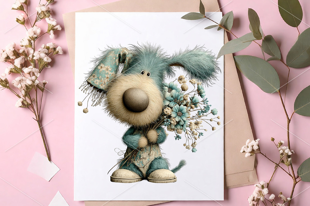Whimsical Summer Dogs Clipart Bundle, an Illustration by Canvas Craft (Photo 7 of 7)
