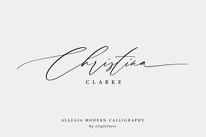 Allegia Handwritten Wedding Font