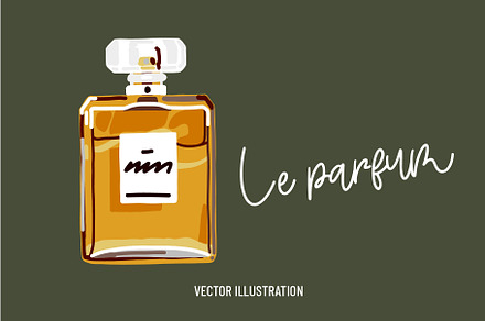 Perfume bottle vector illustration