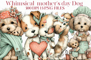 Whimsical mother's day Dog clipart, an Illustration by Designworld (Thumbnail 1 of 6)