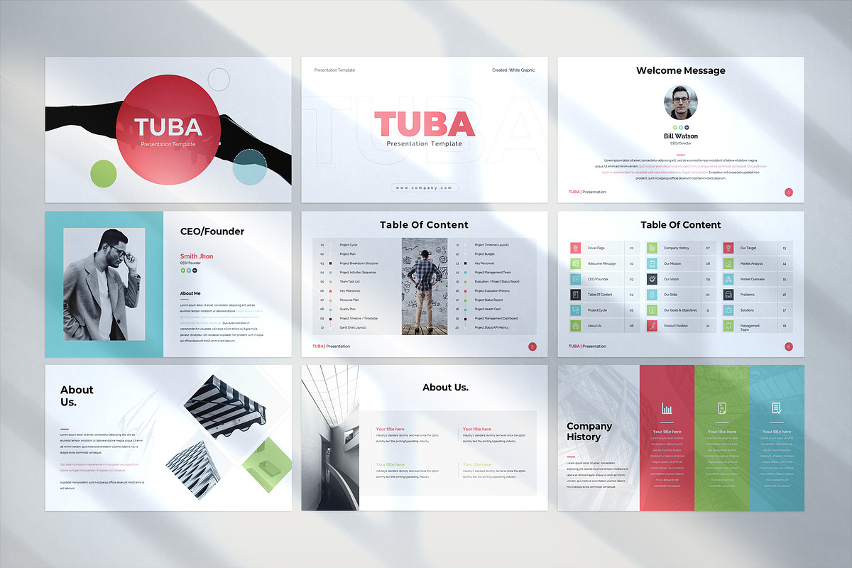TUBA PowerPoint Template, a Presentation Template by WhiteGraphic (Photo 5 of 16)