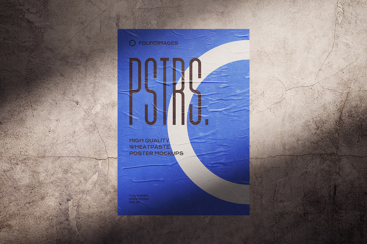 50 poster mockup bundle glued paper, an Advertising Mockup by FoundImages (Photo 53 of 55)