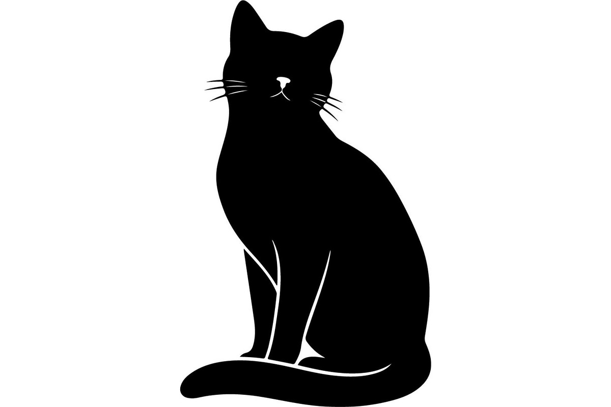 Cute Cat Silhouette Vector Mega, an Animal Illustration by Designer_Momina (Photo 19 of 31)