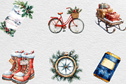 Christmas Travel Clipart, an Illustration by Black Bird Studio (Thumbnail 3 of 6)