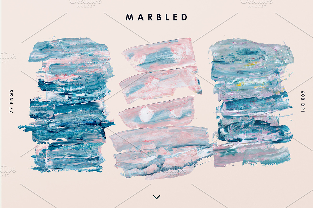 Marble Paint Stroke Cut Outs, an Object Graphic by Emma Make (Photo 2 of 14)
