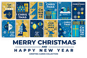 Elegant Blue and Gold Holiday Set, a Seasonal Illustration by Creative Graphics (Thumbnail 1 of 9)