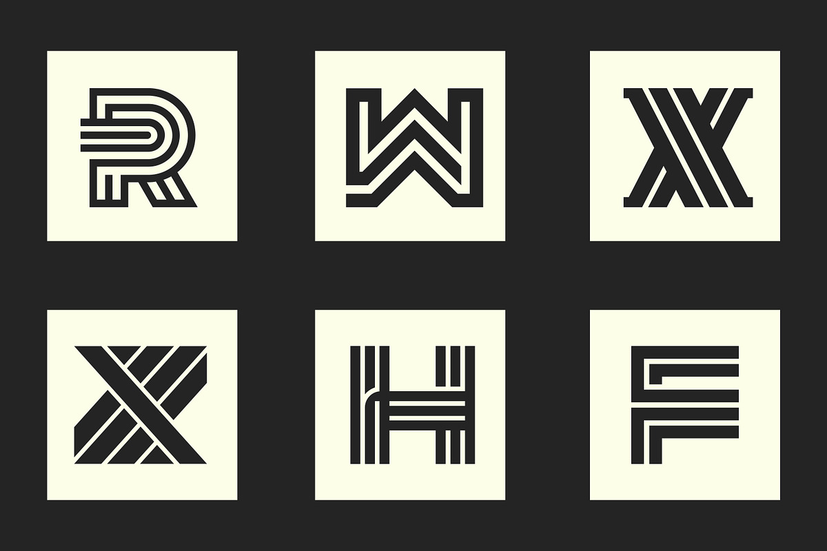 Letter Logo Template Vol 3, a Solid Icon by Tekuni (Photo 6 of 12)