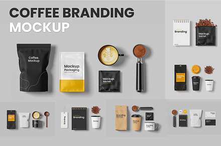 Coffee branding mockup bundle, a Cups & Container Mockup by mockupocka