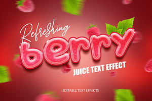 Editable Juice Text Effect Pack Of 6