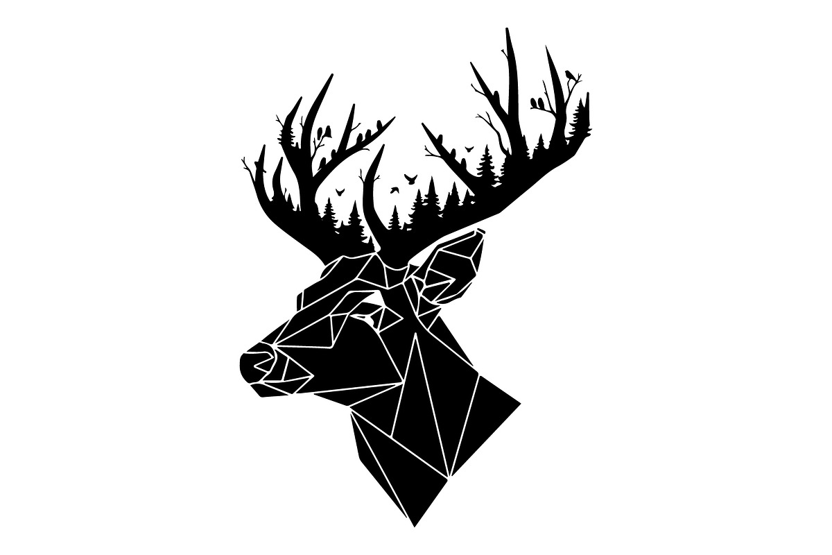 Deer Antler Silhouette Bundle, an Object Illustration by yasushie (Photo 17 of 31)