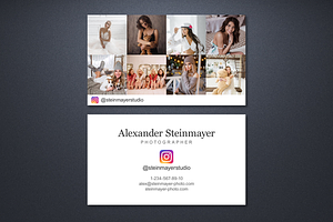 Instagram Business Card Template PSD