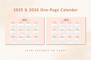 2025 CALENDAR CANVA TEMPLATE, a Stationery Template by The Little Lily Studio (Thumbnail 2 of 5)