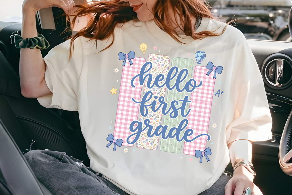 Hello First Grade, Back to School, a Seasonal Illustration by Rose Art (Photo 7 of 7)