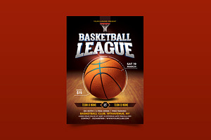 Basketball League, a Flyer Template by DesignWorkz
