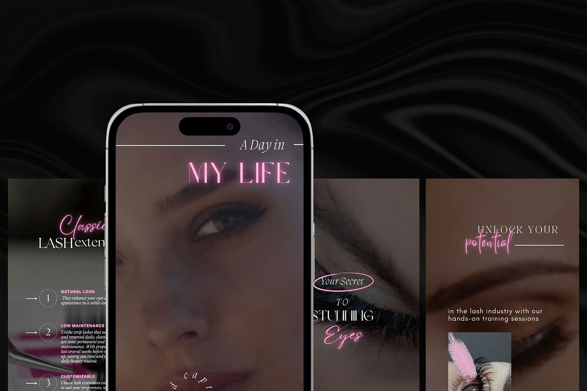 Lashes Instagram Video Reels, a Social Media Template by design4social (Photo 9 of 9)
