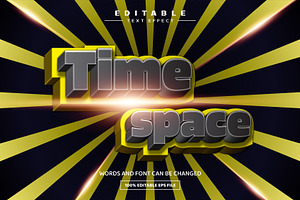 Time Space 3D Editable Text Effect