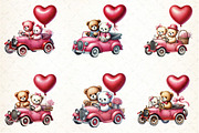 Valentines Couple Teddy Bear Clipart, an Illustration by DreamCafeArt (Thumbnail 3 of 5)