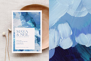 Blue Painted Abstract Backgrounds, a Texture Graphic by Basia Stryjecka (Thumbnail 7 of 18)