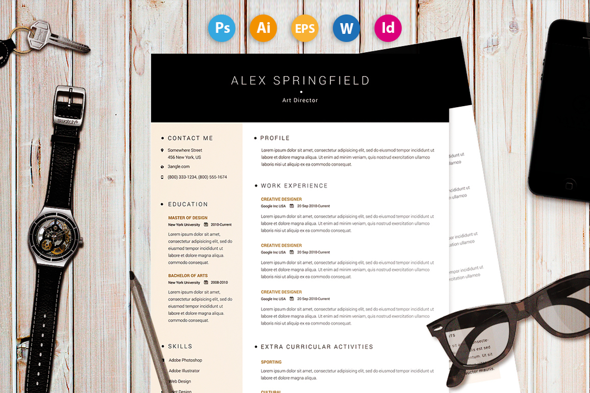 Resume / CV - Quint, a Resume Template by 3Angle (Photo 1 of 5)