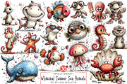 Whimsical Summer Sea Animals Clipart, an Illustration by OK Design (Thumbnail 1 of 6)
