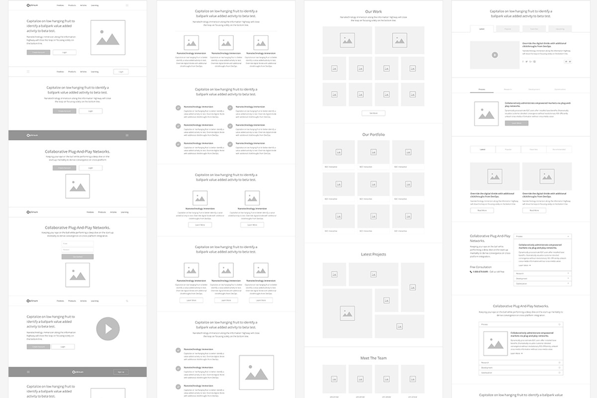 Optimum Wireframe Kit, a Wireframe Template by Kevin H. Design (Photo 4 of 7)