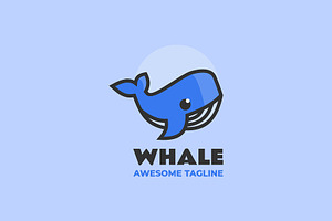 Whale Simple Mascot Logo, a Branding & Logo Template by Artnivora.Std
