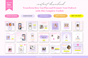 Podcast Instagram templates Canva, a Social Media Template by Cate Creates (Thumbnail 3 of 7)