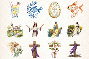 Watercolor Christian Easter, an Illustration by DreamCafeArt (Thumbnail 3 of 5)