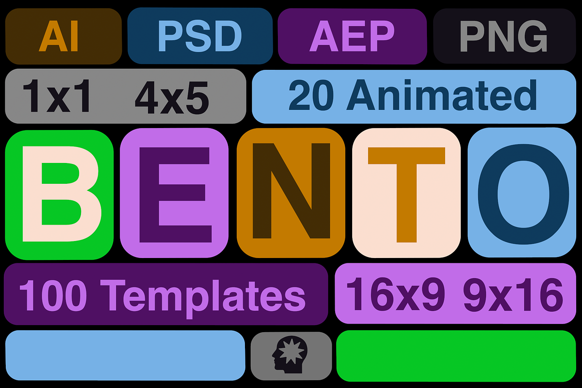 BENTO CARDS, a Marketing Template by Headquarters (Photo 1 of 5)