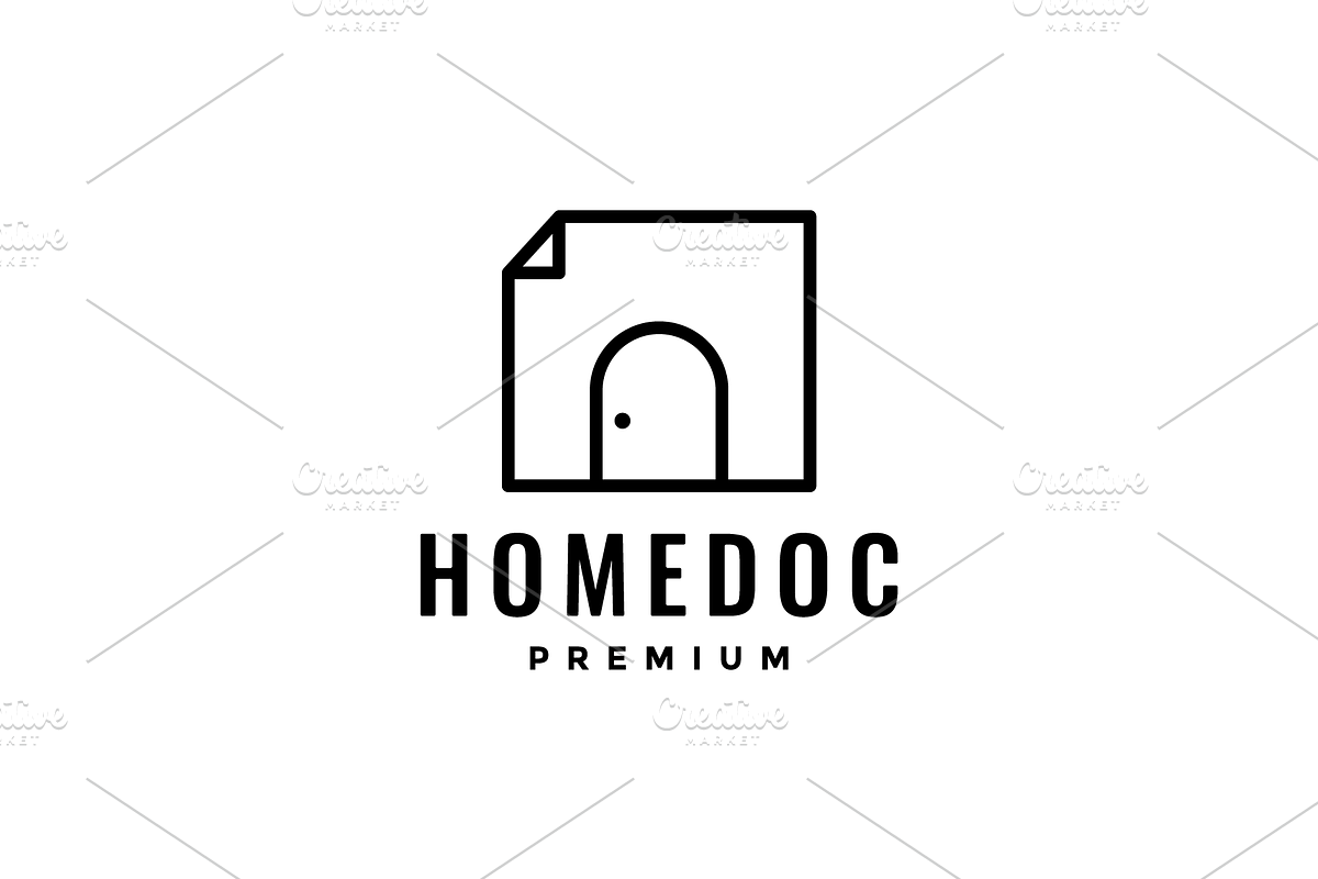 paper house creative idea line logo, a Branding & Logo Template by devastd