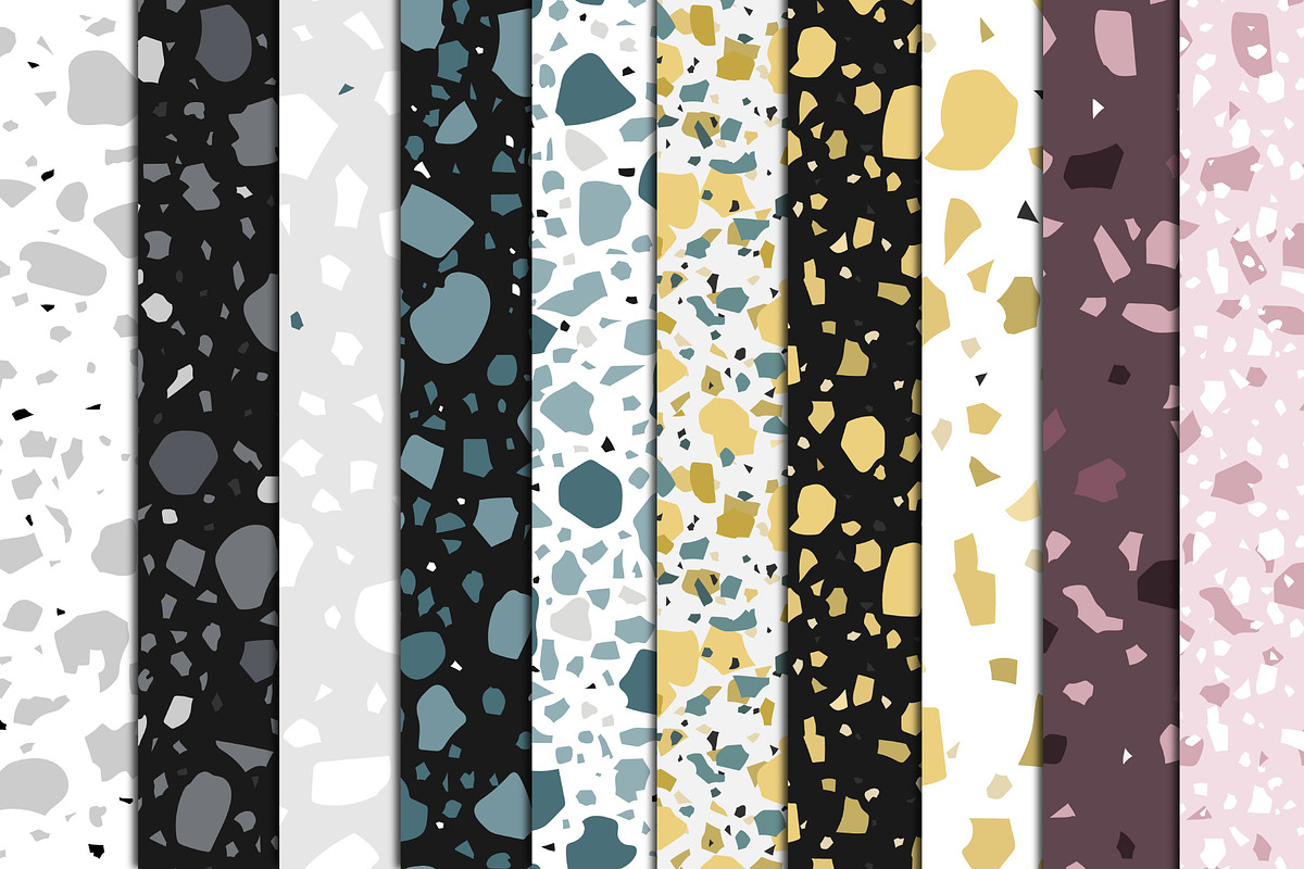 Terrazzo Kit. 10 seamless pattern, a Background Graphic by Noli Molly Store (Photo 4 of 4)