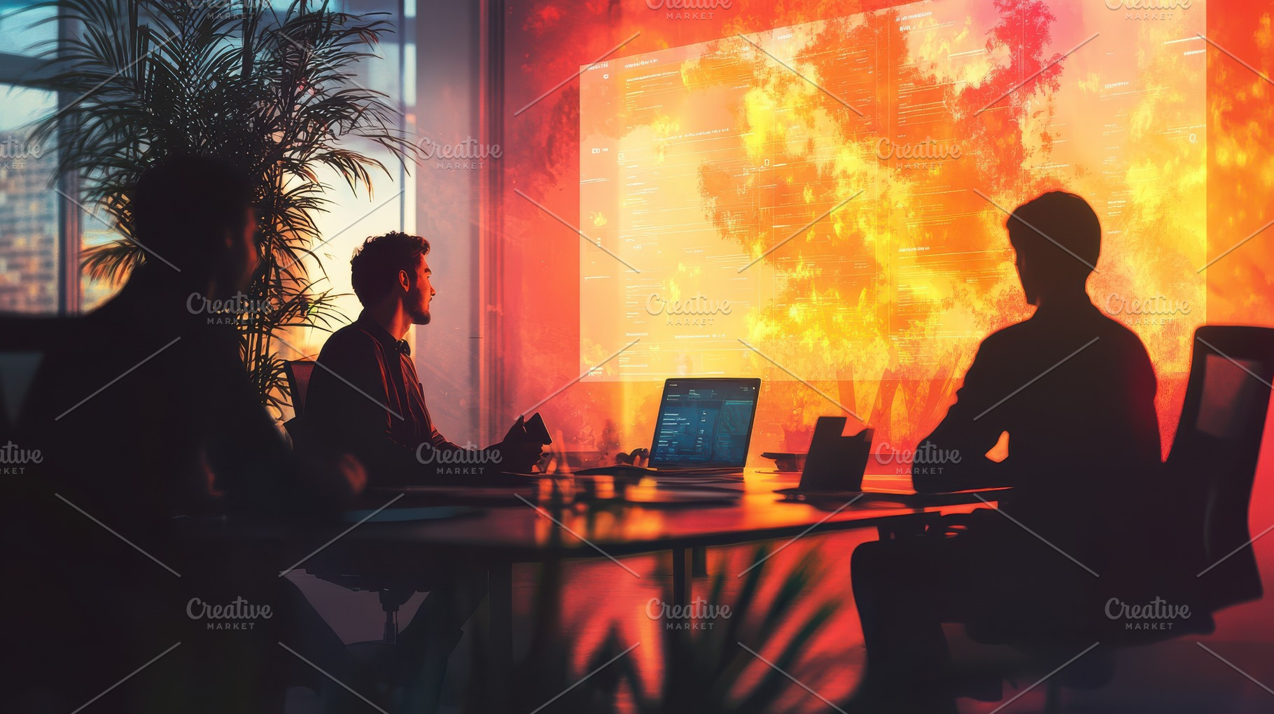 Team Collaboration: Tech Professiona, a Background Photo by Pixeness