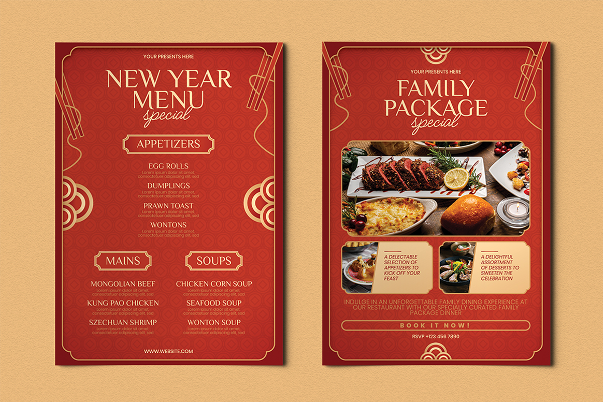 Lian - Chinese New Year Menu Flyer, a Flyer Template by Attype (Photo 3 of 4)