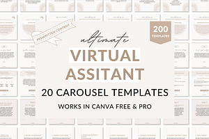 Virtual assistant carousel templates