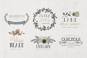 Hand Drawn Colored & Textured Logos, a Decorative Illustration by Callie Rian & Co. (Thumbnail 2 of 5)