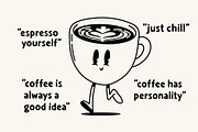 40 Hand-drawn Cute Coffee, a Food Illustration by Jiwstudio (Thumbnail 5 of 12)