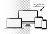 Set realistic Monitors laptop tablet, an iPhone Mockup by VIVAT Design Studio (Thumbnail 2 of 3)