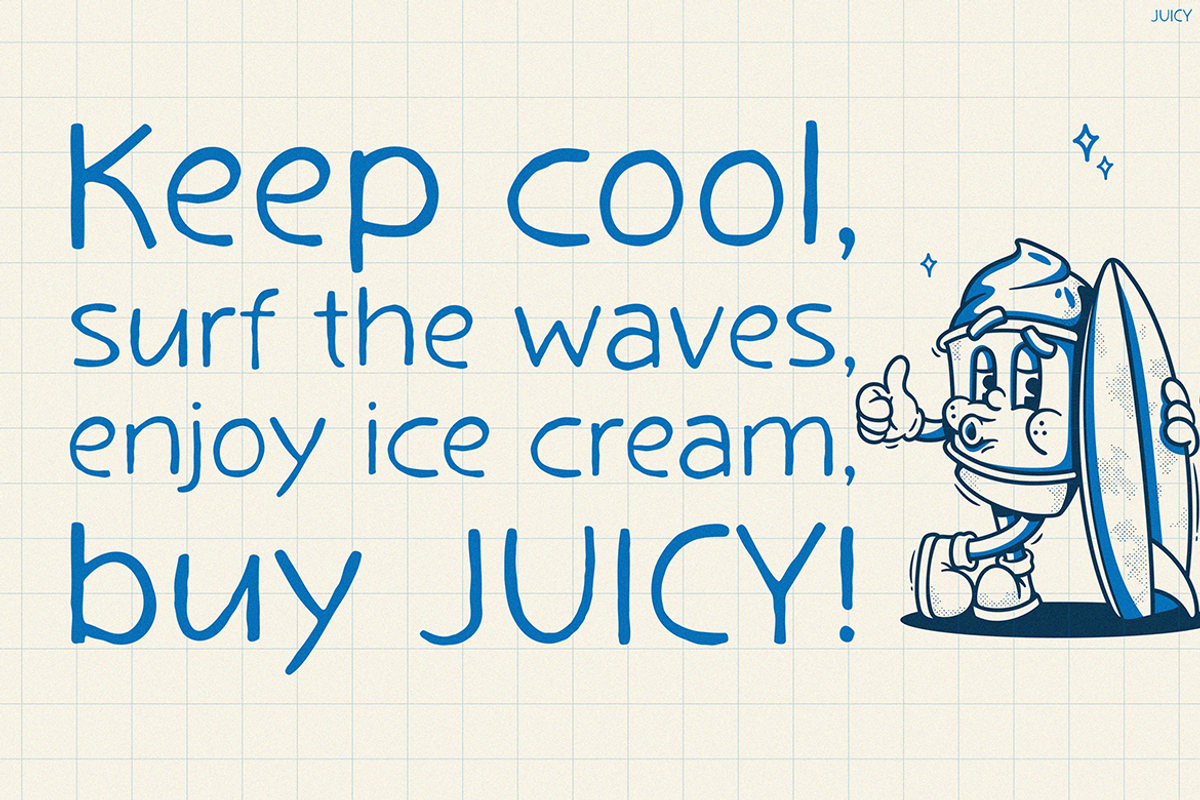 Juicy, a Font by Pinisi ART (Photo 8 of 10)