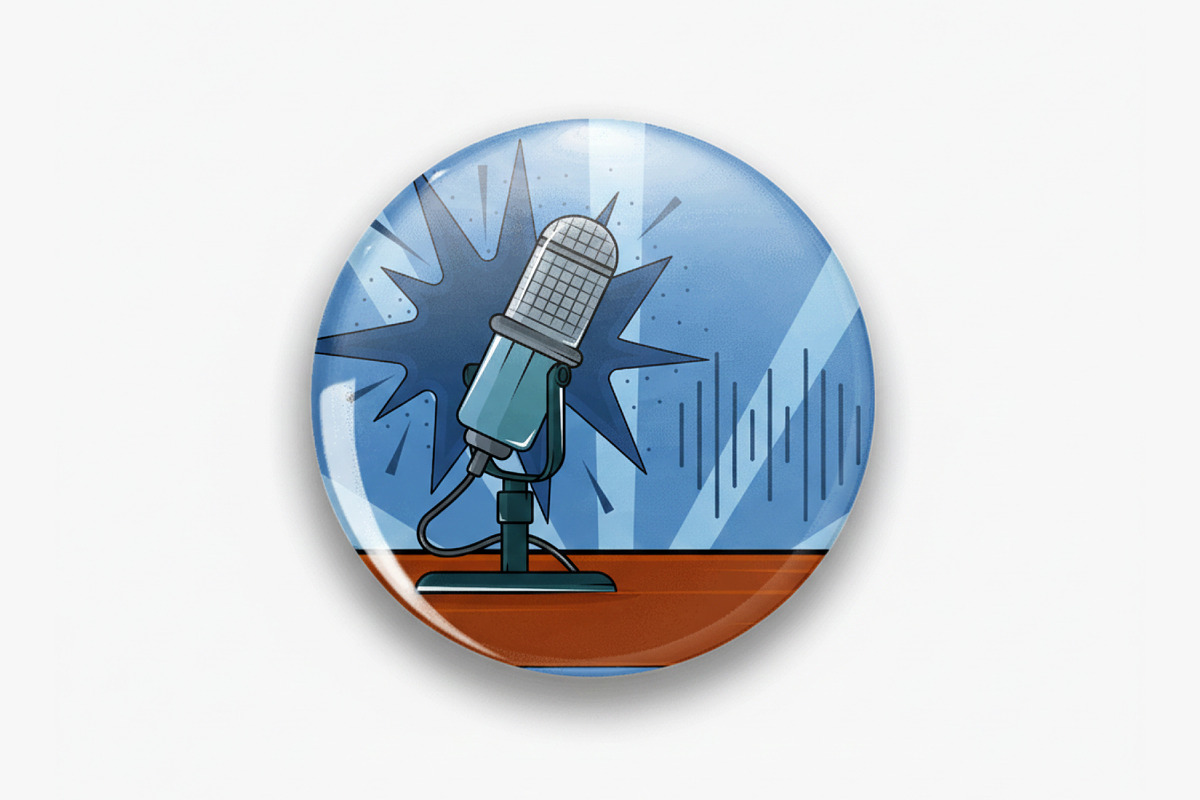 Retro microphone on a stand vector, a Decorative Illustration by zyxroun shop (Photo 2 of 3)