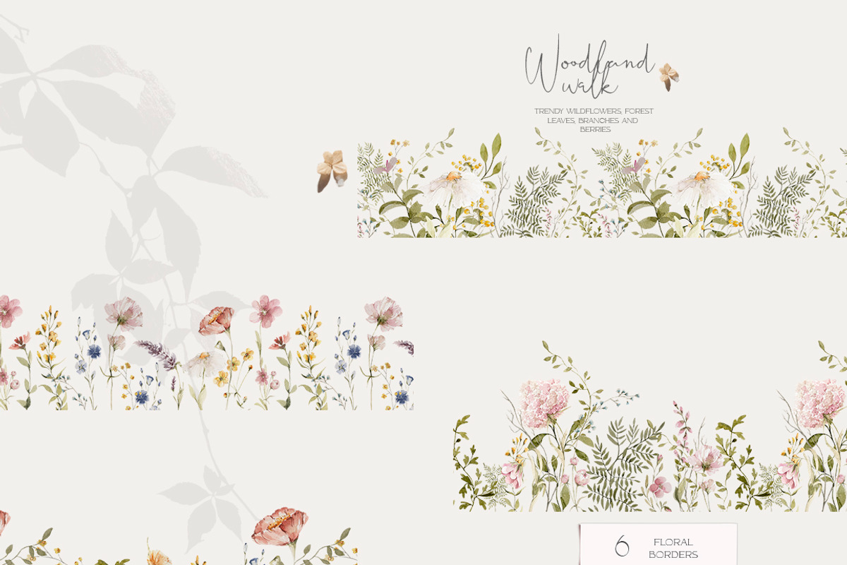 Woodland baby animals Field flowers, an Animal Illustration by 60secondsArt (Photo 12 of 16)