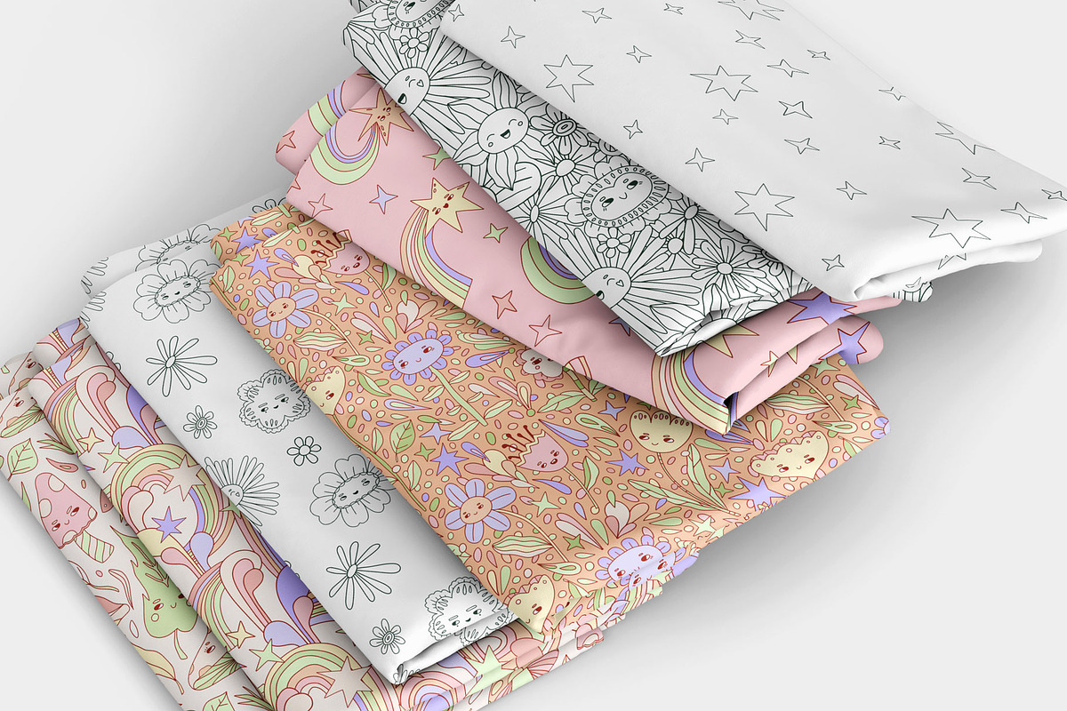 GROOVY NATURE illustrations patterns, an Object Illustration by Lena Nikolaeva (Photo 11 of 15)