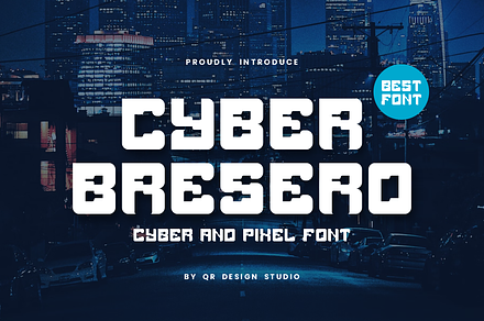 Cyber Bresero - Digital & Tech Font, a Sans Serif Font by QR Design Studio