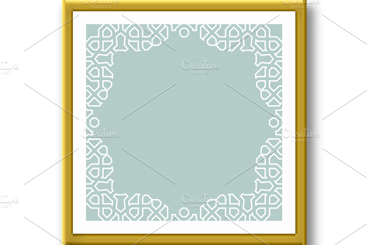 Floral Abstract Square Vector Frame, a Background Graphic by FineArtStudio (Photo 2 of 3)