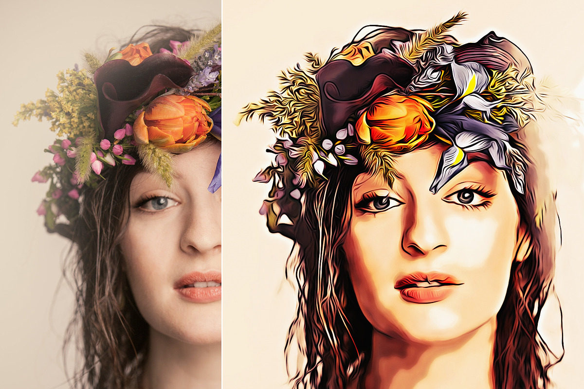 Portrait Oil painting Effect, an Action Add-On by DesignCave (Photo 5 of 5)