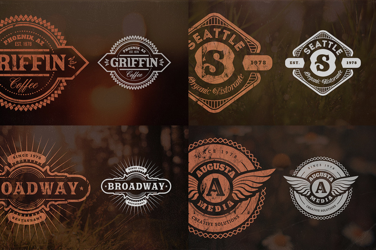 13 Retro Signs or Badges v.3 preview 5