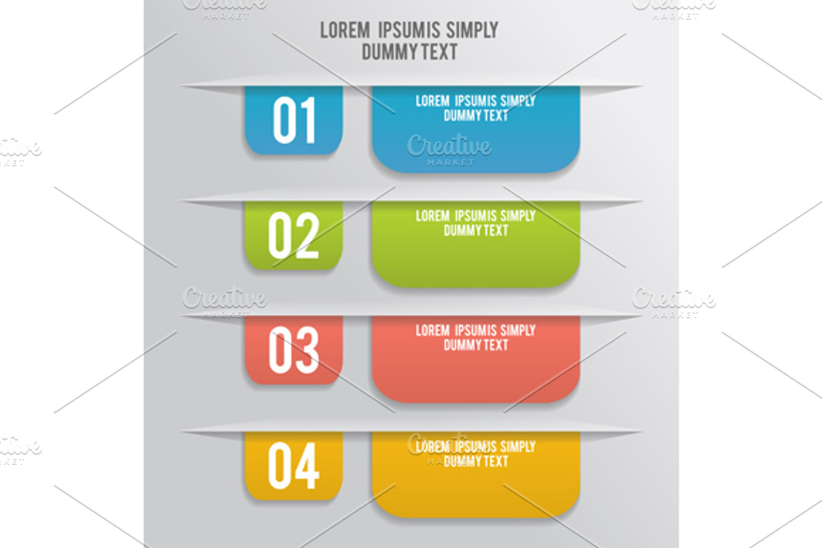 Set of bookmarks, stickers, labels