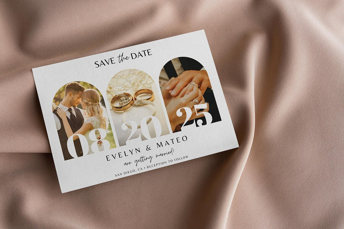 Save The Date Template Photo Collage, an Invitation Template by LucaTheme (Photo 2 of 5)