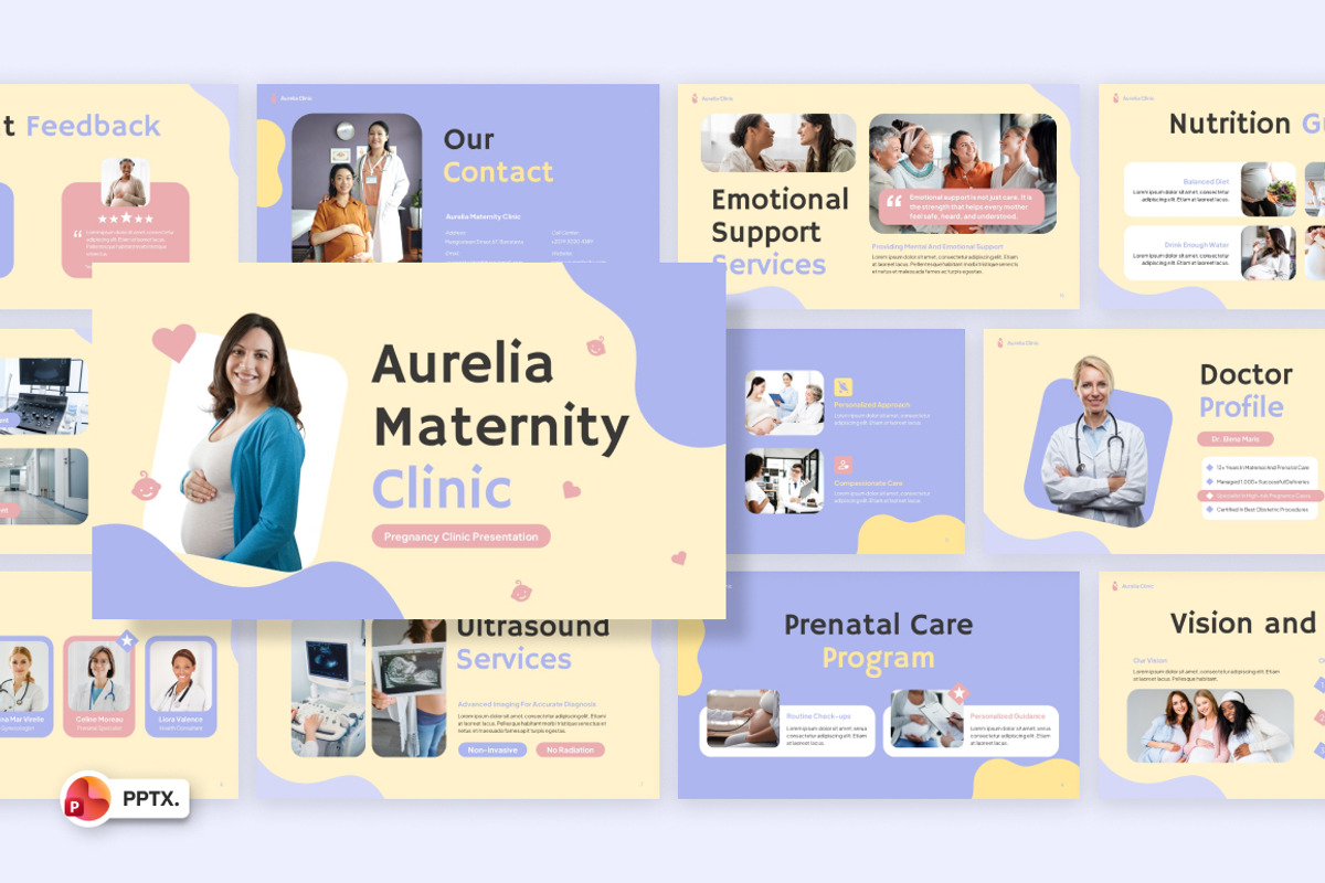 Maternity Clinic PowerPoint, a Presentation Template by Loin Studio (Photo 1 of 4)